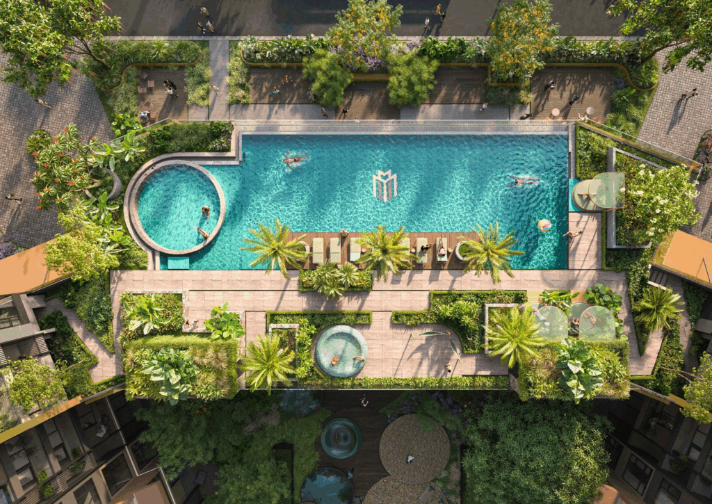 Tiện ích hồ bơi tại Masteri ParkPlace