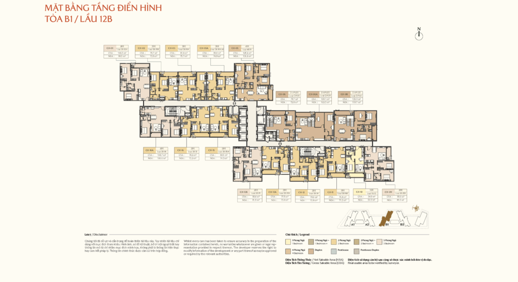 Mặt bằng tổng thể Masteri ParkPlace